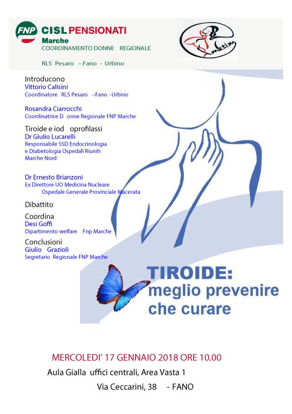 AMATI.M convegno "Tiroide meglio prevenire che curare" - Fano